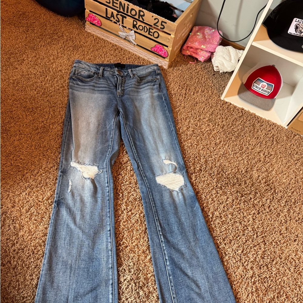 Buckle black jeans worn once
